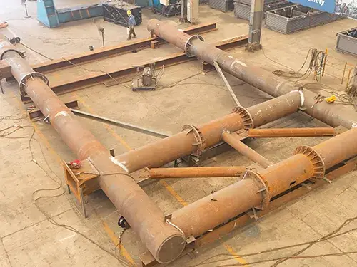 Premontaje de viga de pluma