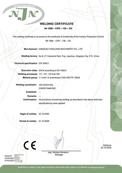 Certificación EN 1090-2
