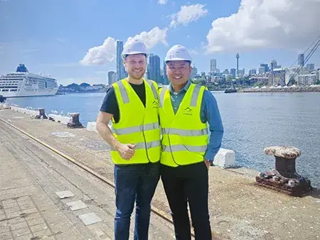 Visita a obra del cliente en Australia