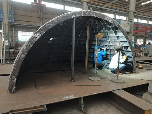 Soldadura de encofrado para cúpula