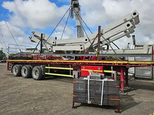 Entrega de estructuras de acero