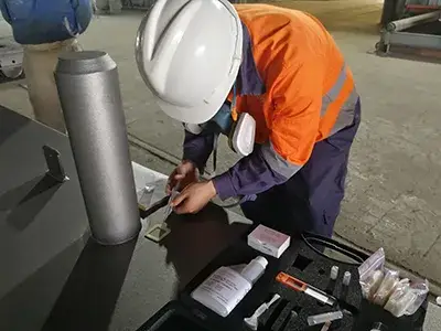 Inspección del tratamiento por granallado y arenado
