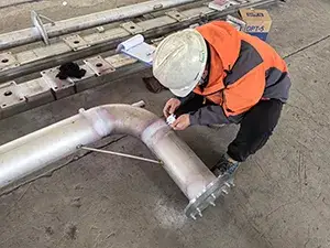 Medición del refuerzo de soldadura